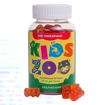 Kids Zoo Mulitvitamin Kids Jordbær 60 stk.