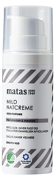 Matas Striber Mild Natcreme til Sensitiv Hud Uden Parfume 50 ml