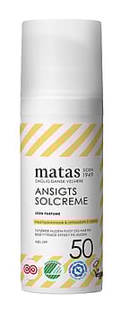 Matas Striber Ansigtssolcreme SPF 50 Uden Parfume 50 ml