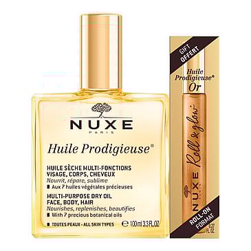 Nuxe Huile Prodigiuse Dry Oil + Roll On Gaveæske