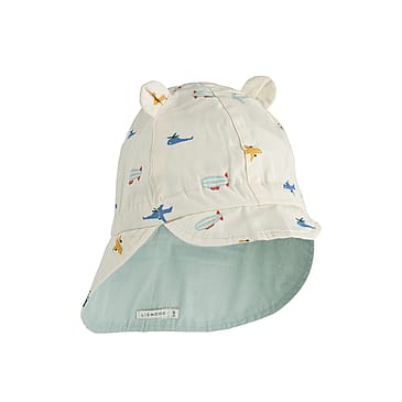LIEWOOD Gorm Reversible Sun Hat With Ears Aviator / Ecru 9-12 mdr.