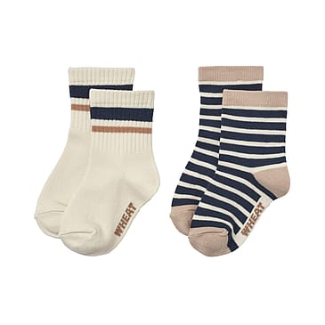 WHEAT Jamie Strømper 2-pak Blue Str 21-24