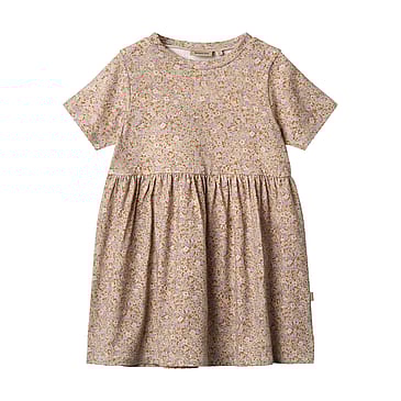 WHEAT Jersey Dress Short Sleeve Anna Lilac Flower Meadow Str 140/10 år