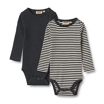 WHEAT Rib Body Long Sleeve Spencer 2 Pak Navy Rib Stripe Str 86/18 m